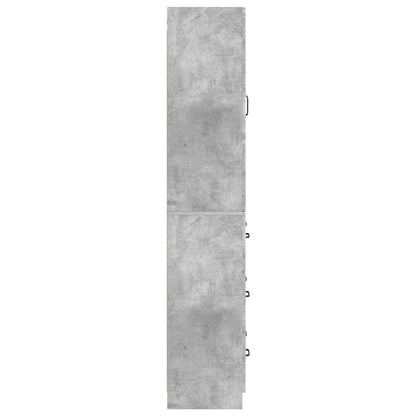 Kastenset 2 pcs Betongrijs 66 x 34,5 x 87 cm Bewerkt hout