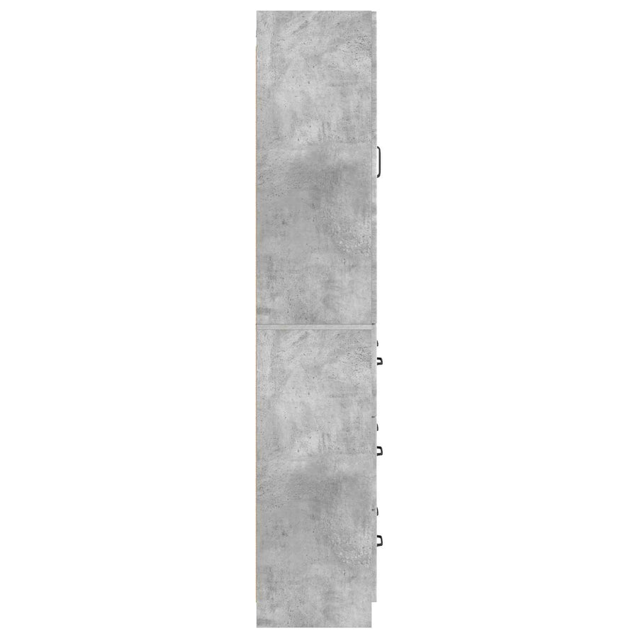 Kastenset 2 pcs Betongrijs 66 x 34,5 x 87 cm Bewerkt hout