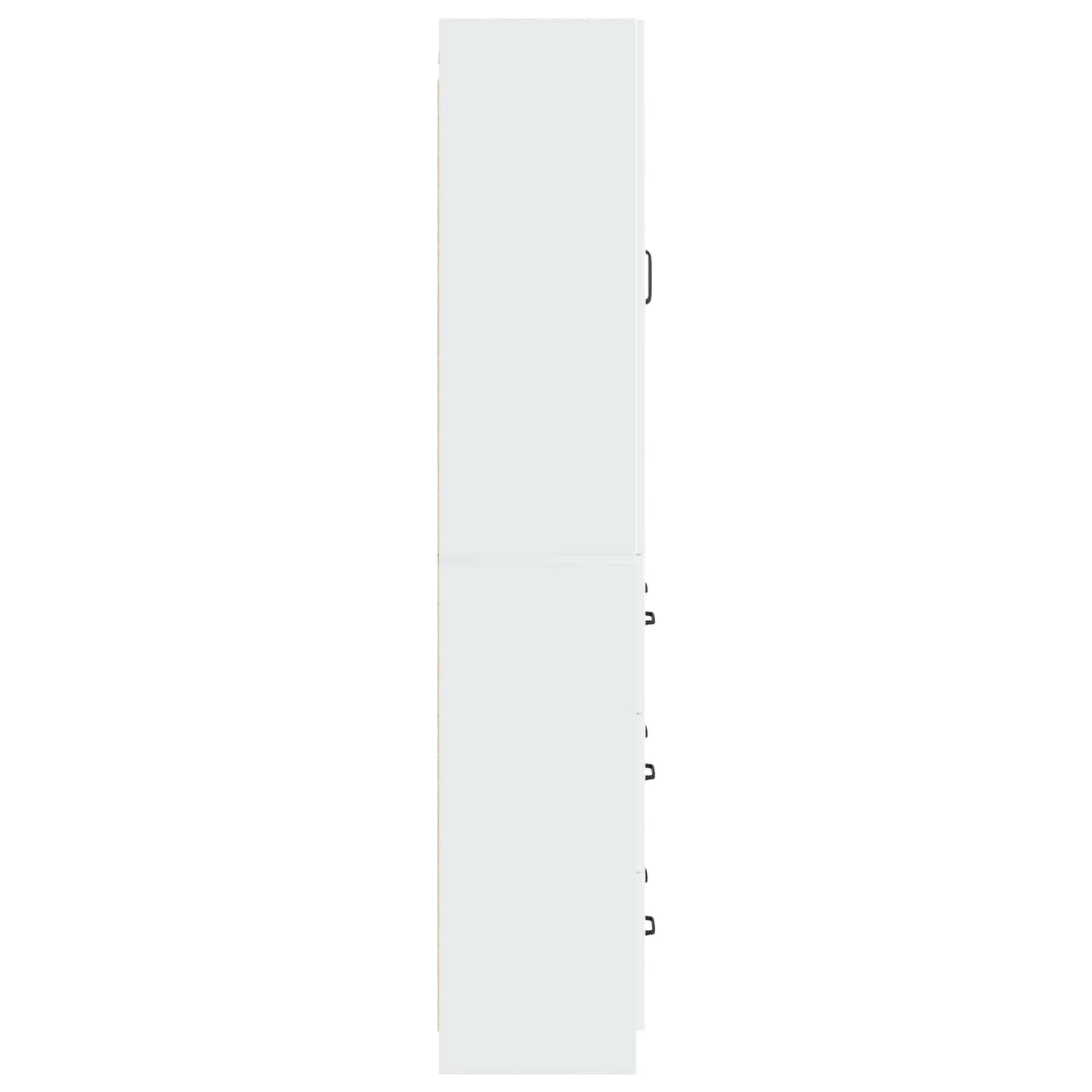 Kastenset 2 pcs Hoogglans Wit 66 x 34,5 x 87 cm Bewerkt hout