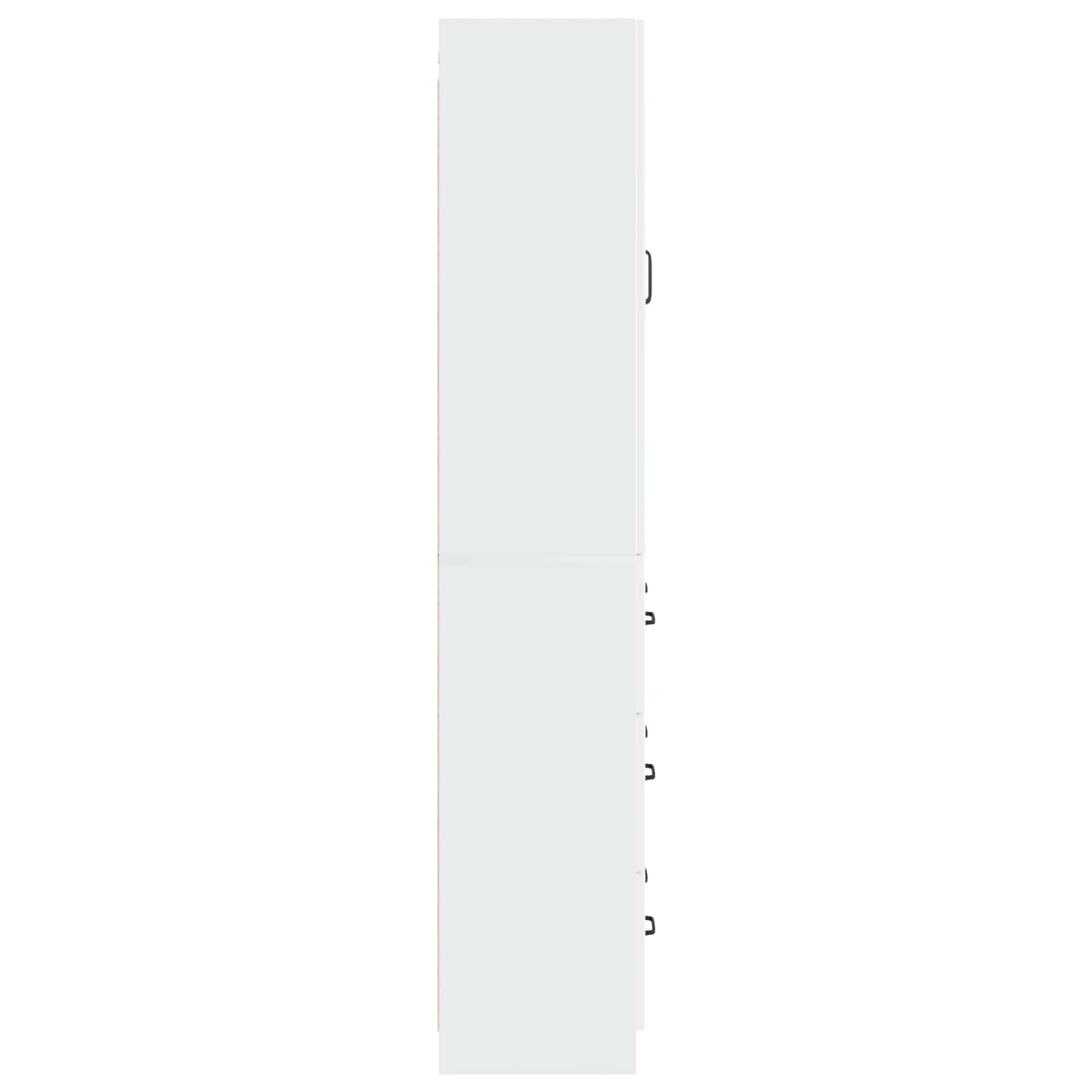 Kastenset 2 pcs Hoogglans Wit 66 x 34,5 x 87 cm Bewerkt hout