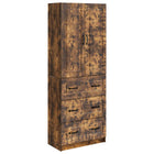 Kastenset 2 stuks gerookt eiken 66x35x87 cm bewerkt hout