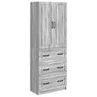 Kastenset 2 stuks grijs 66x34,5x87 cm