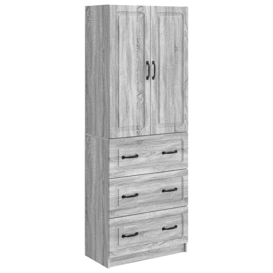 Kastenset 2 pcs Grijs Sonoma 66 x 34,5 x 87 cm Bewerkt hout