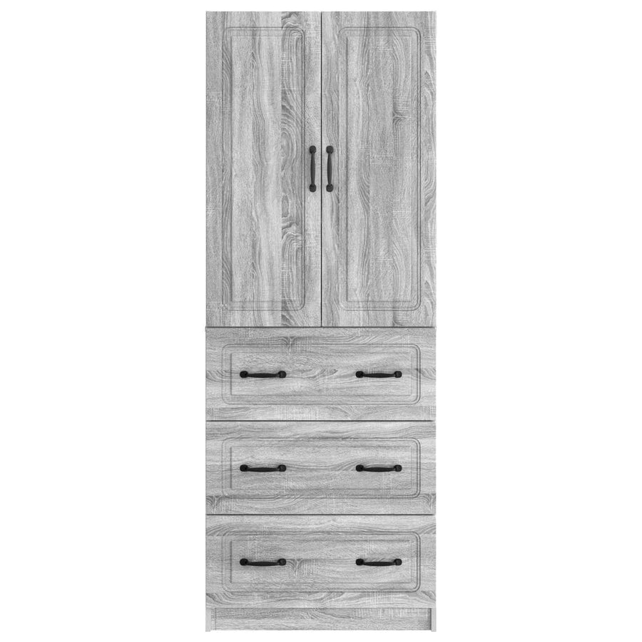 Kastenset 2 pcs Grijs Sonoma 66 x 34,5 x 87 cm Bewerkt hout