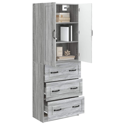 Kastenset 2 pcs Grijs Sonoma 66 x 34,5 x 87 cm Bewerkt hout