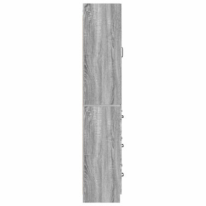 Kastenset 2 pcs Grijs Sonoma 66 x 34,5 x 87 cm Bewerkt hout