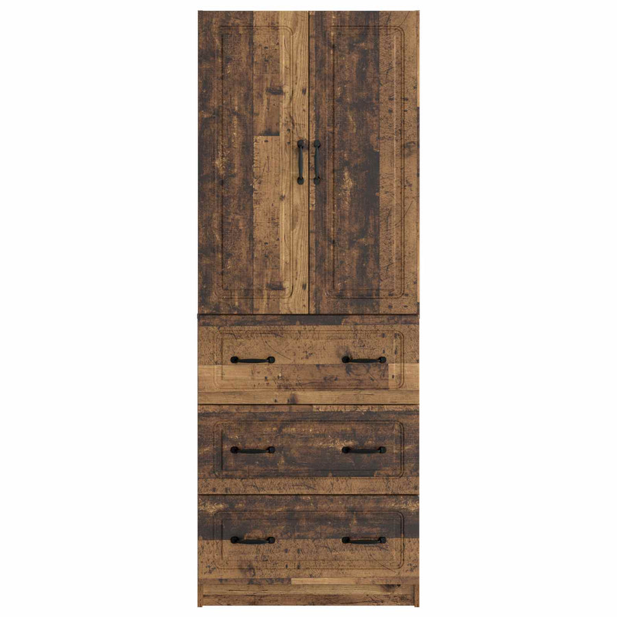 Kastenset 2 pcs Oud hout 66 x 34,5 x 87 cm Bewerkt hout