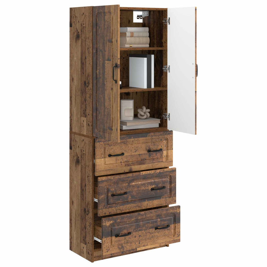Kastenset 2 pcs Oud hout 66 x 34,5 x 87 cm Bewerkt hout