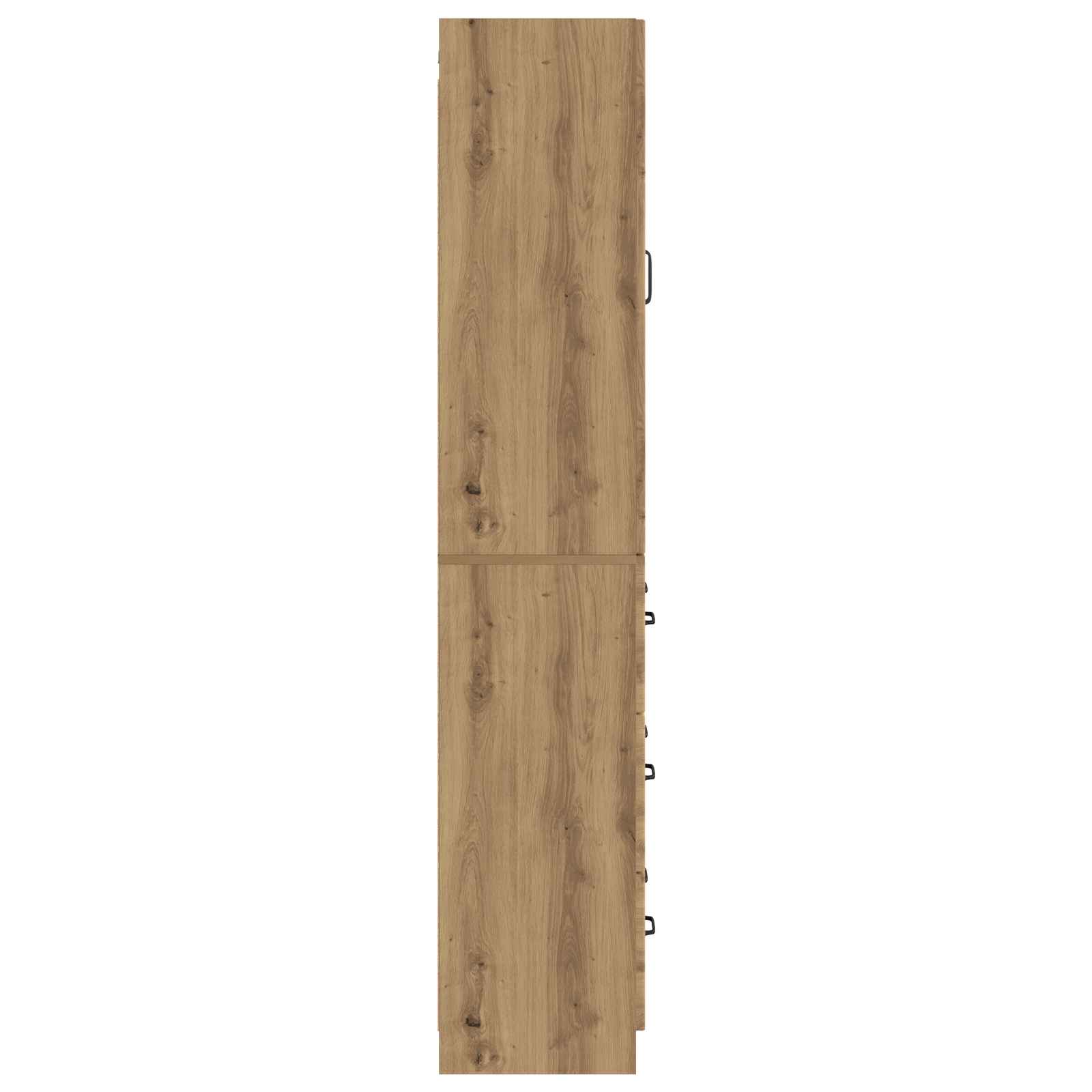 Kastenset 2 pcs Artisanaal eiken 66 x 34,5 x 87 cm Bewerkt hout