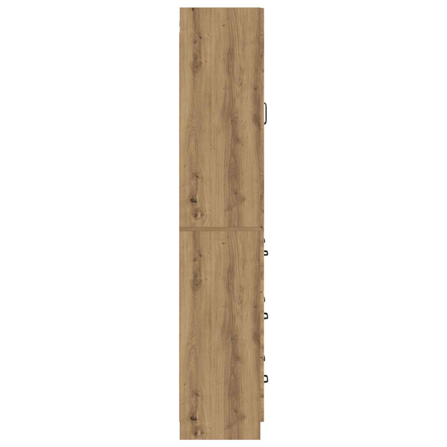 Kastenset 2 pcs Artisanaal eiken 66 x 34,5 x 87 cm Bewerkt hout