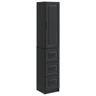 Kastenset 2 stuks 33x34,5x87 cm zwart bewerkt hout
