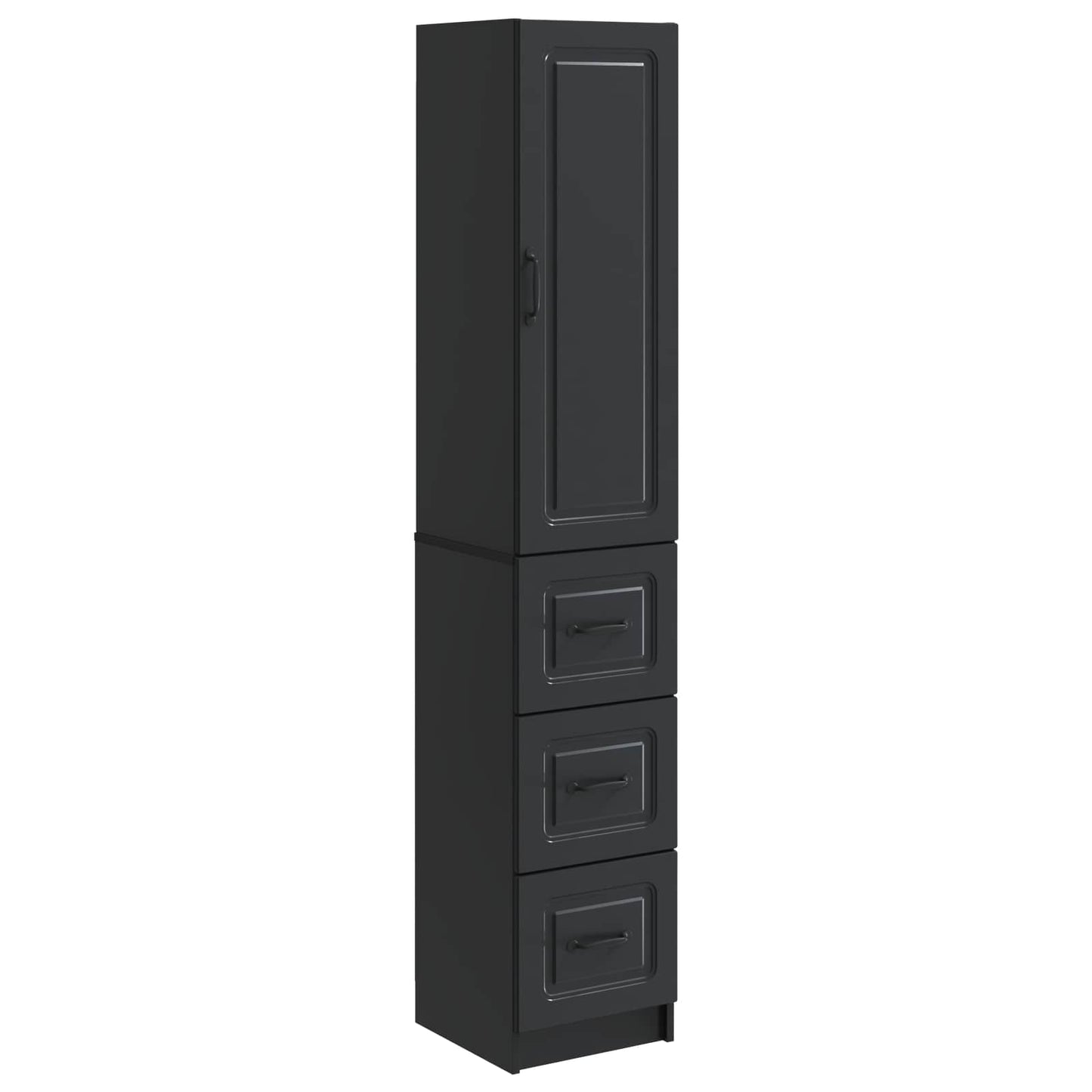 Kastenset 2 pcs Zwart 33 x 34,5 x 87 cm Bewerkt hout