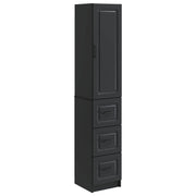 Kastenset 2 stuks 33x34,5x87 cm zwart bewerkt hout