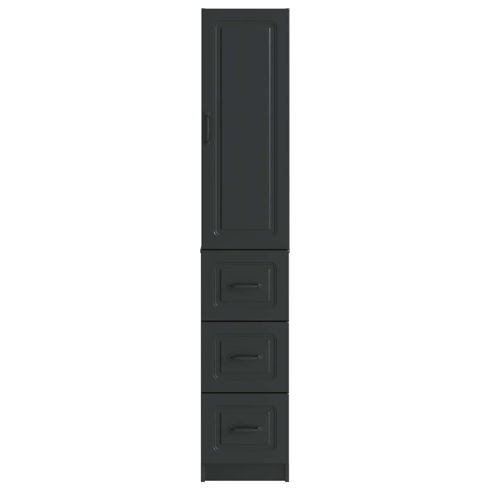 Kastenset 2 pcs Zwart 33 x 34,5 x 87 cm Bewerkt hout