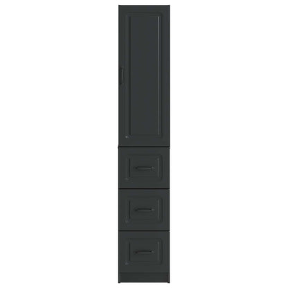 Kastenset 2 pcs Zwart 33 x 34,5 x 87 cm Bewerkt hout