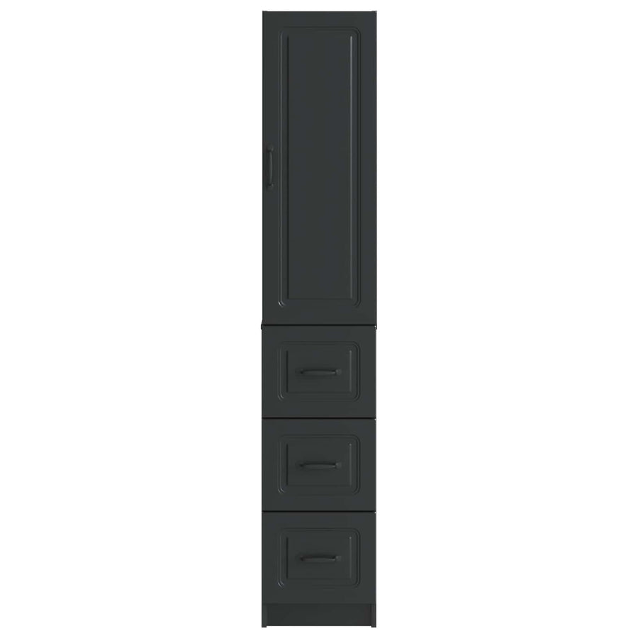 Kastenset 2 pcs Zwart 33 x 34,5 x 87 cm Bewerkt hout
