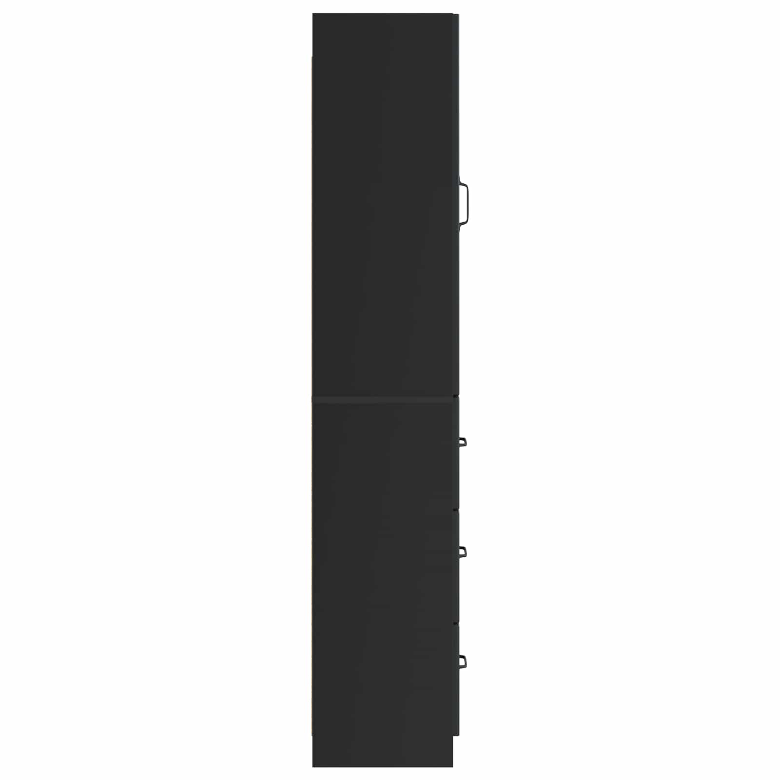 Kastenset 2 pcs Zwart 33 x 34,5 x 87 cm Bewerkt hout