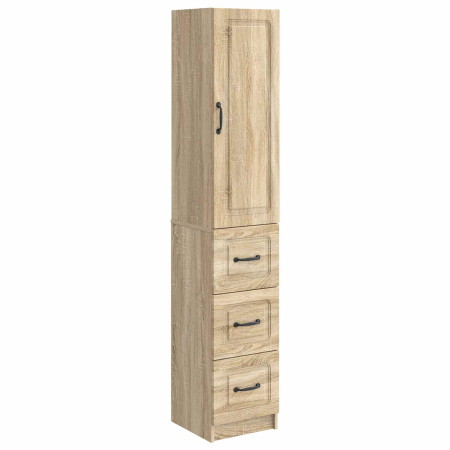 Kastenset 2 pcs Sonoma Eiken 33 x 34,5 x 87 cm Bewerkt hout