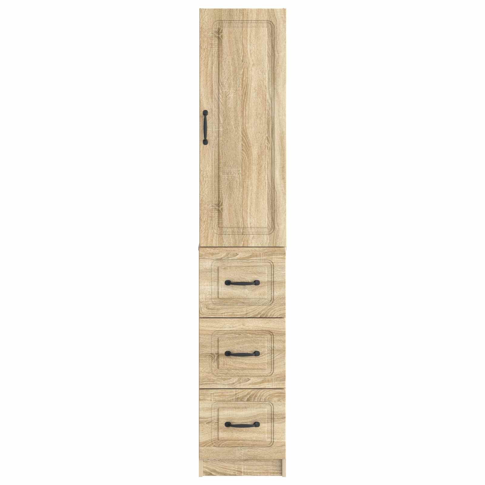 Kastenset 2 pcs Sonoma Eiken 33 x 34,5 x 87 cm Bewerkt hout