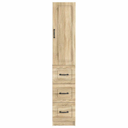 Kastenset 2 pcs Sonoma Eiken 33 x 34,5 x 87 cm Bewerkt hout