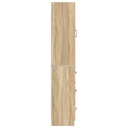 Kastenset 2 pcs Sonoma Eiken 33 x 34,5 x 87 cm Bewerkt hout