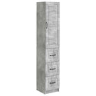 Kastenset 2 stuks 33x34,5x87 cm betongrijs bewerkt hout