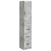 Kastenset 2 stuks 33x34,5x87 cm betongrijs bewerkt hout