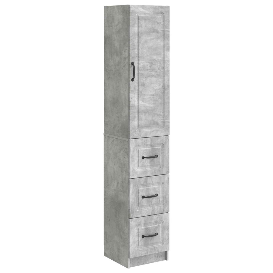 Kastenset 2 pcs Betongrijs 33 x 34,5 x 87 cm Bewerkt hout