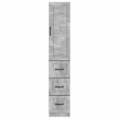Kastenset 2 pcs Betongrijs 33 x 34,5 x 87 cm Bewerkt hout