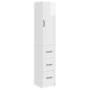 Kastenset 2 stuks hoogglans wit 87 cm