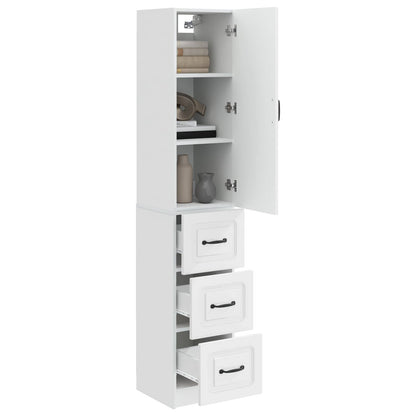 Kastenset 2 pcs Hoogglans Wit 33 x 34,5 x 87 cm Bewerkt hout
