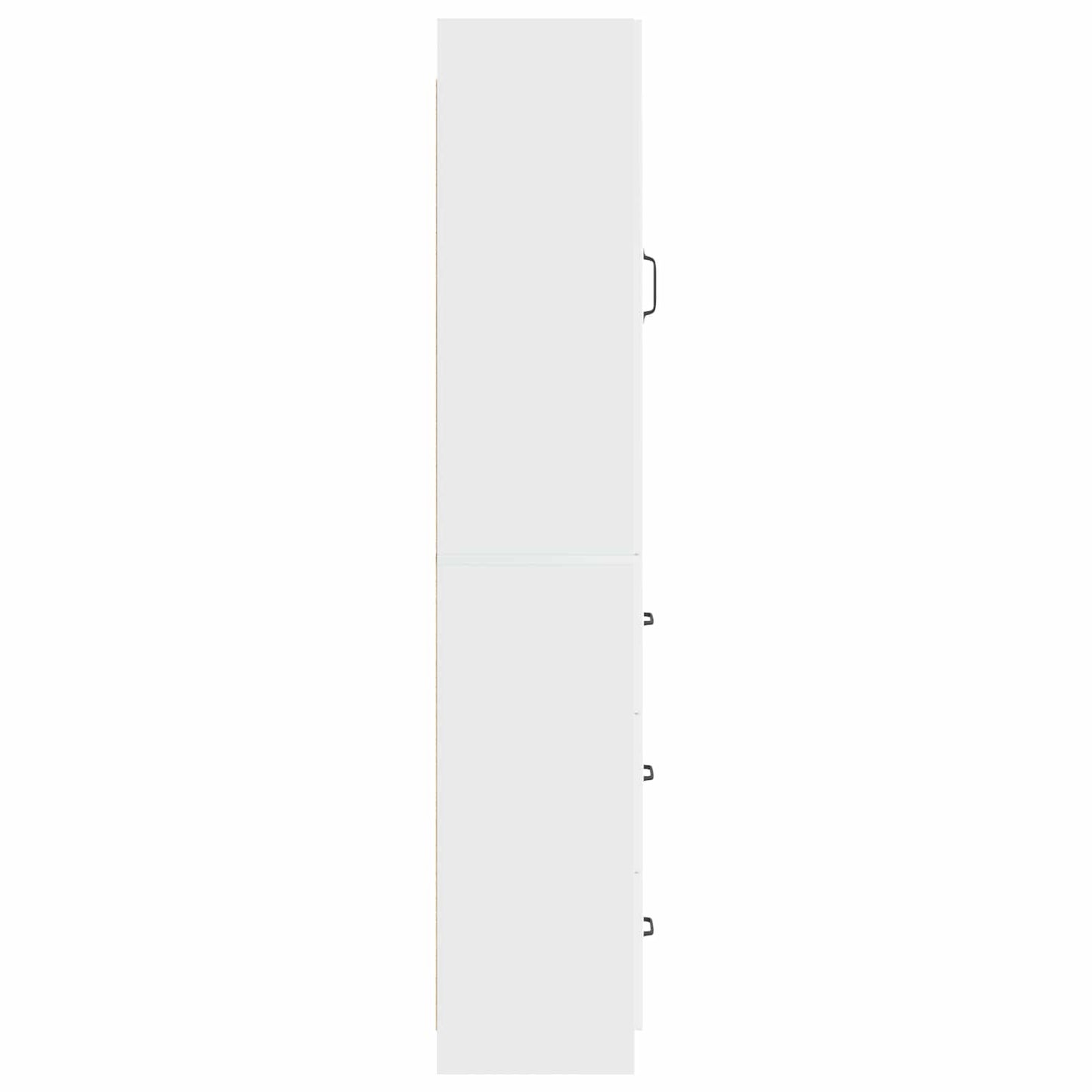 Kastenset 2 pcs Hoogglans Wit 33 x 34,5 x 87 cm Bewerkt hout