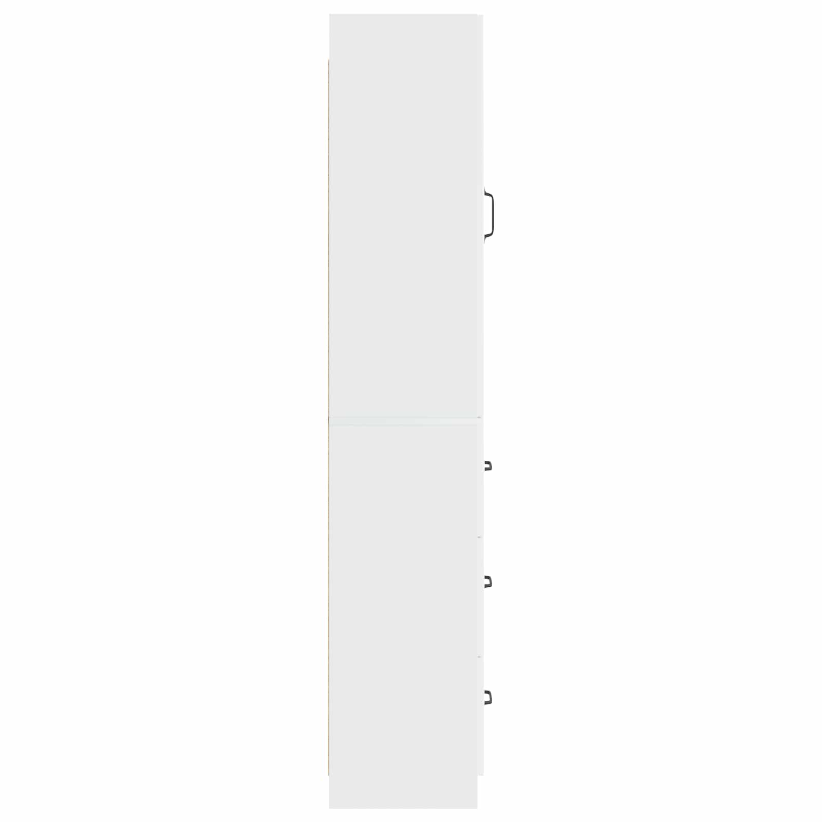 Kastenset 2 pcs Hoogglans Wit 33 x 34,5 x 87 cm Bewerkt hout