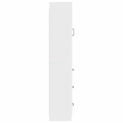 Kastenset 2 pcs Hoogglans Wit 33 x 34,5 x 87 cm Bewerkt hout