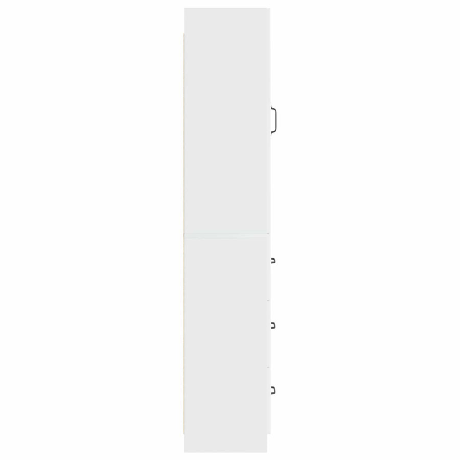 Kastenset 2 pcs Hoogglans Wit 33 x 34,5 x 87 cm Bewerkt hout