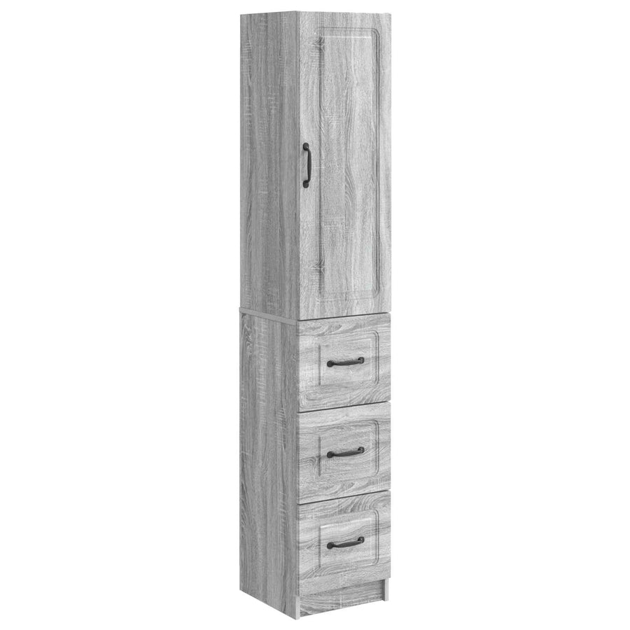 Kastenset 2 pcs Grijs Sonoma 33 x 34,5 x 87 cm Bewerkt hout