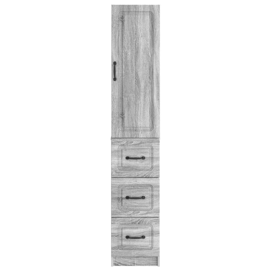 Kastenset 2 pcs Grijs Sonoma 33 x 34,5 x 87 cm Bewerkt hout