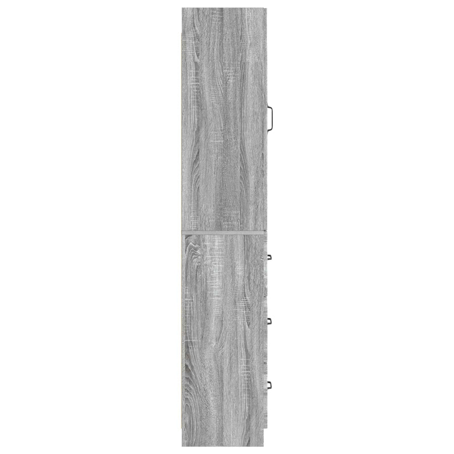 Kastenset 2 pcs Grijs Sonoma 33 x 34,5 x 87 cm Bewerkt hout