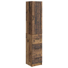 Kastenset 2 stuks 33x34,5x87 cm bewerkt hout