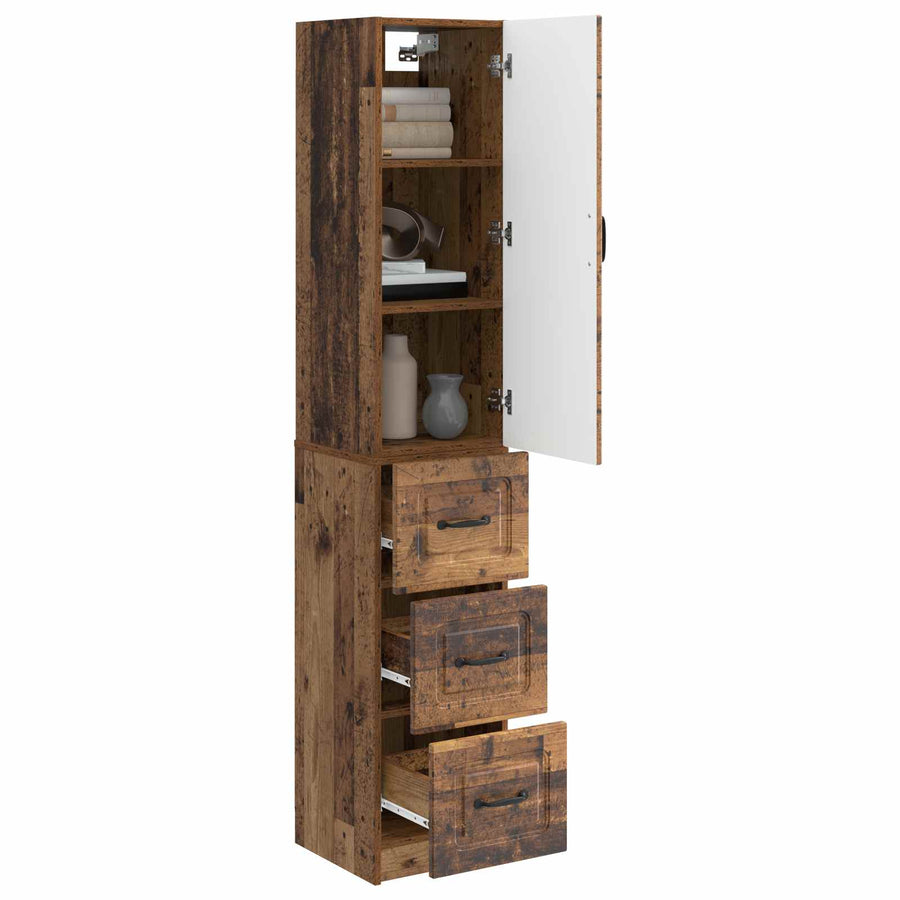 Kastenset 2 pcs Oud hout 33 x 34,5 x 87 cm Bewerkt hout