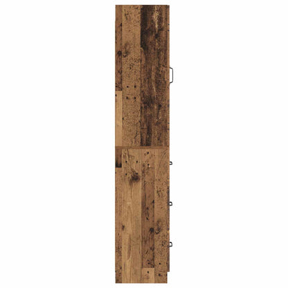 Kastenset 2 pcs Oud hout 33 x 34,5 x 87 cm Bewerkt hout