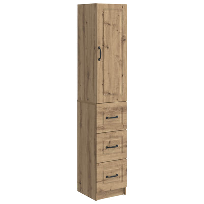 Kastenset 2 pcs Artisanaal eiken 33 x 34,5 x 87 cm Bewerkt hout