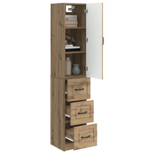 Kastenset 2 pcs Artisanaal eiken 33 x 34,5 x 87 cm Bewerkt hout