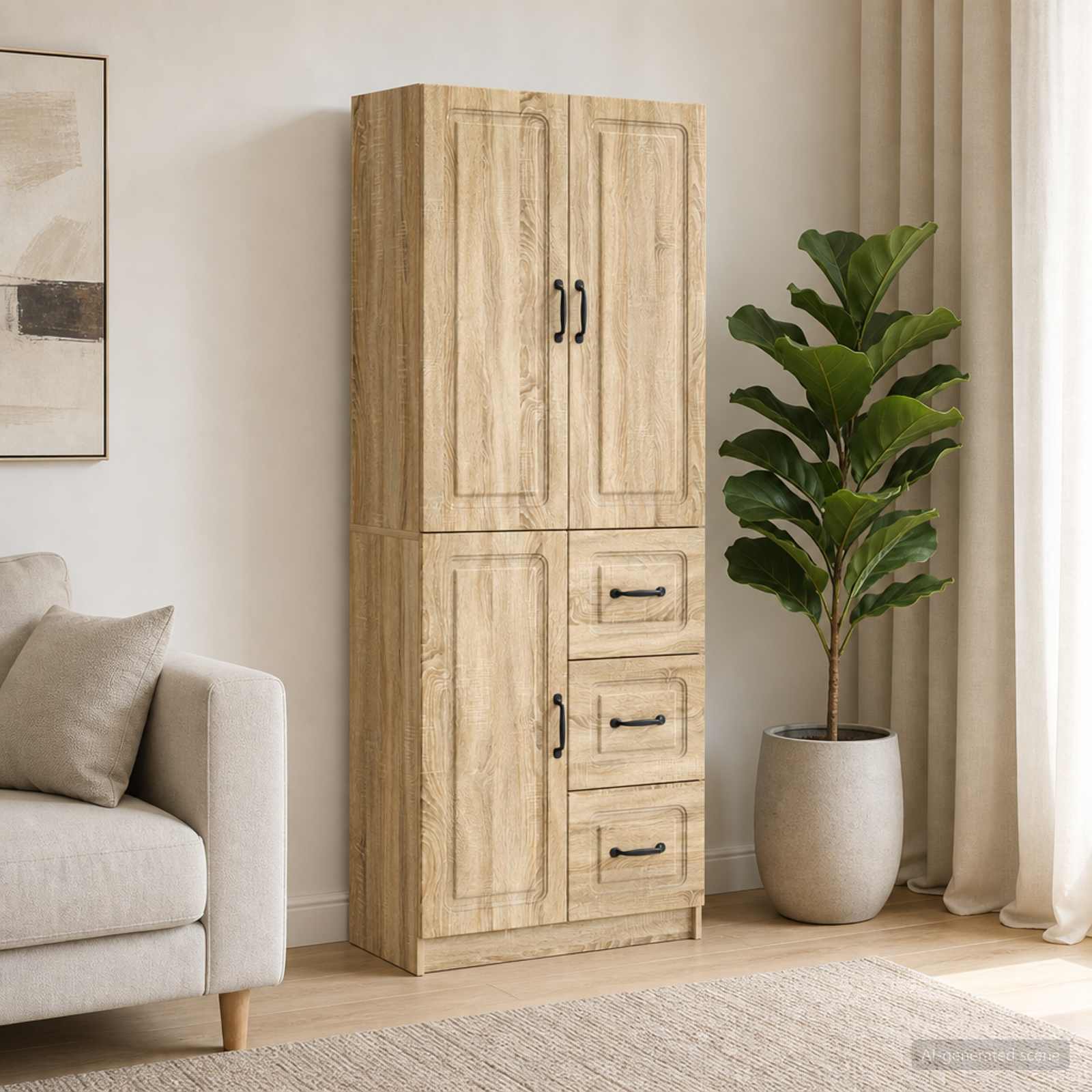 Kastenset 2 st Sonoma Eiken Bewerkt hout