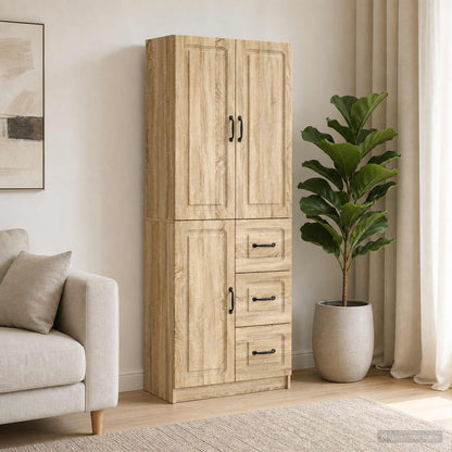 Kastenset 2 st Sonoma Eiken Bewerkt hout