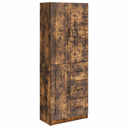 Kastenset 2 st Gerookt eiken Bewerkt hout