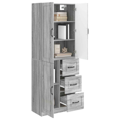 Kastenset 2 st Grijs Sonoma Bewerkt hout