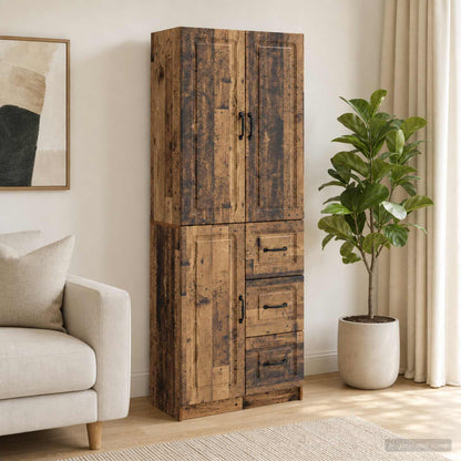 Kastenset 2 st Oud hout Bewerkt hout