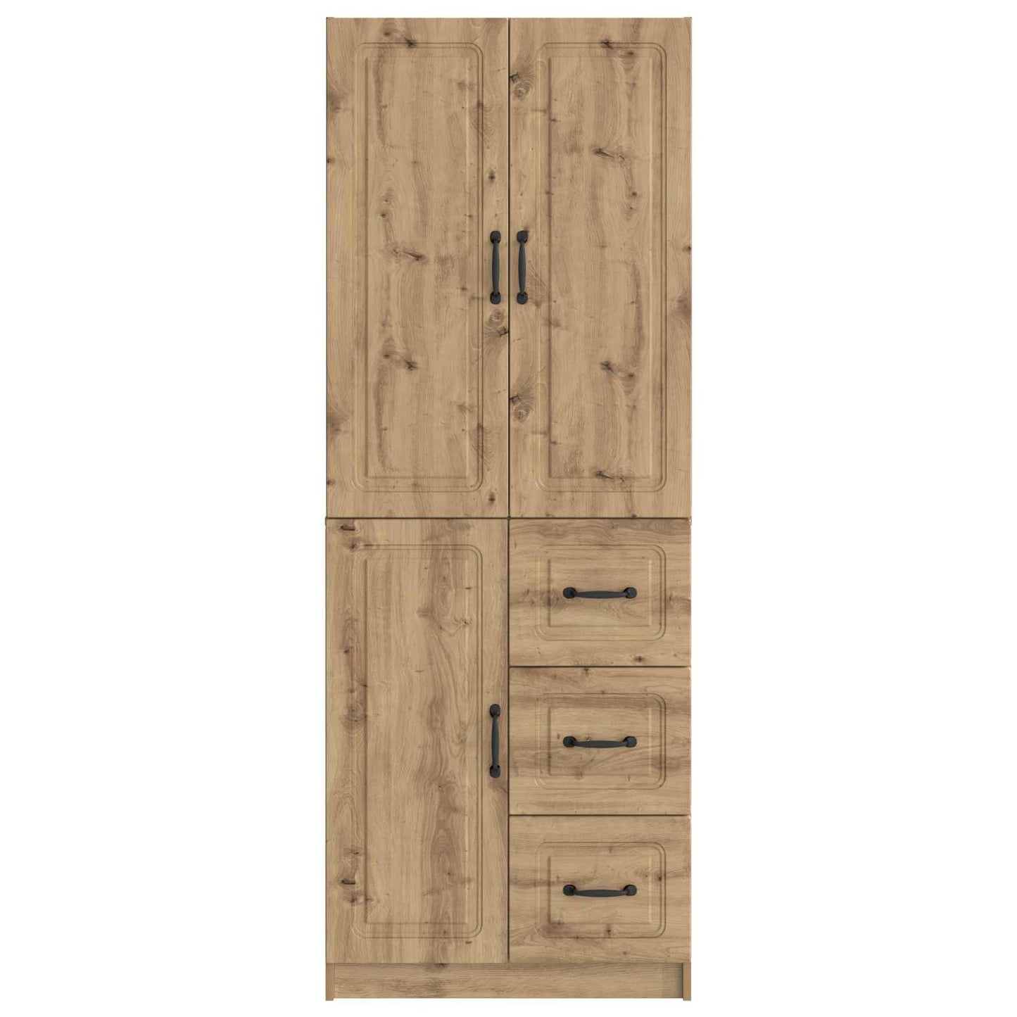 Kastenset 2 st Artisanaal eiken Bewerkt hout
