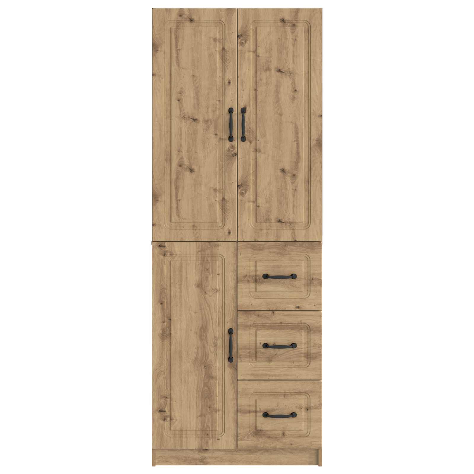Kastenset 2 st Artisanaal eiken Bewerkt hout